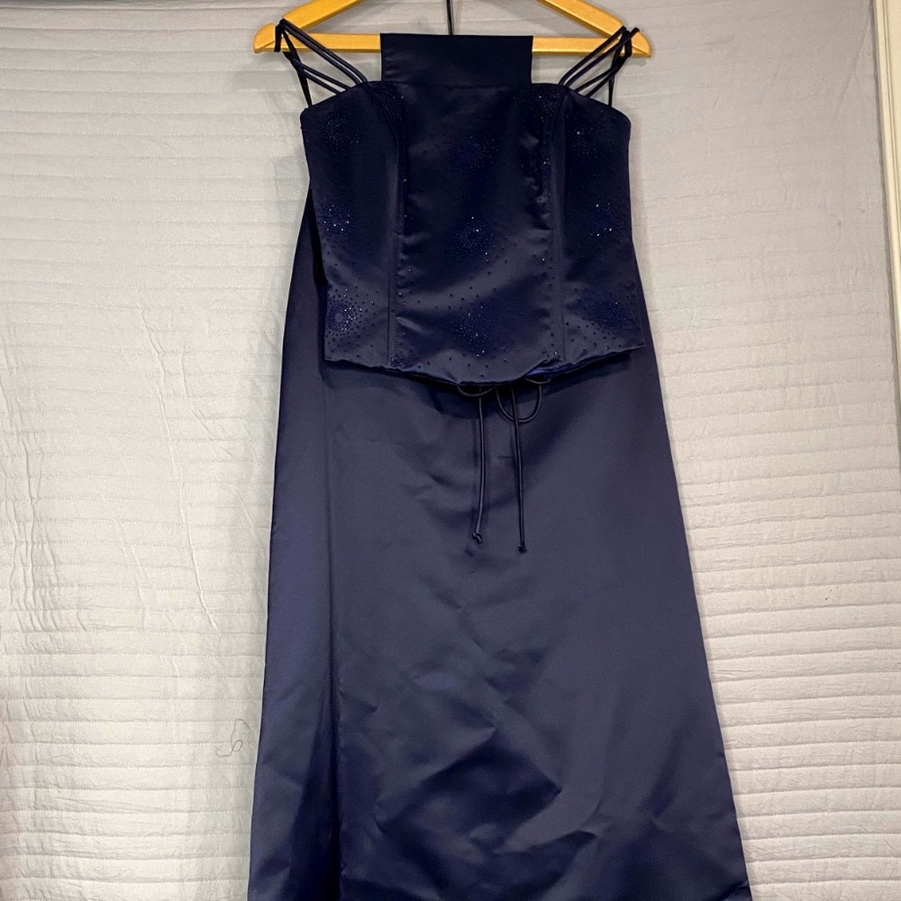 Women's 2 Piece Dark Blue Dress